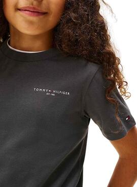 Camiseta Tommy Hilfiger Mini Corp gris para niños