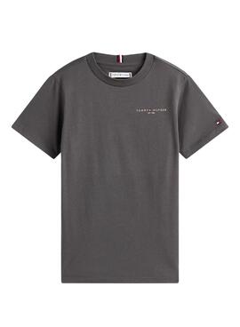 Camiseta Tommy Hilfiger Mini Corp gris para niños