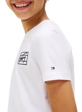 Camiseta Tommy Hilfiger Varsity logo blanco niño