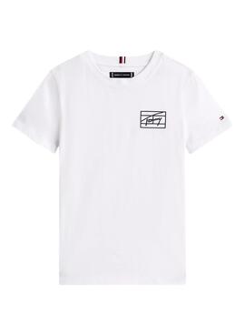 Camiseta Tommy Hilfiger Varsity logo blanco niño