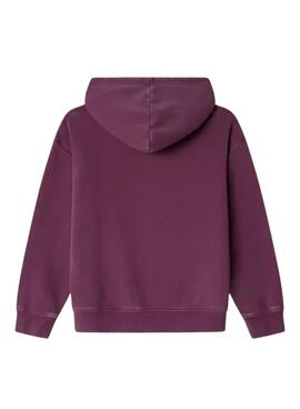 Sudadera Pepe Jeans Alicia granate para niña