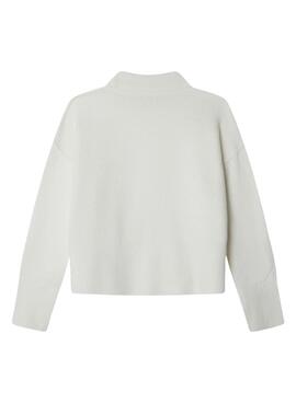 Jersey Pepe Jeans Bibby blanco para niña