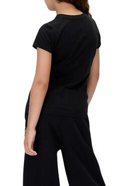 Camiseta Calvin Klein Script logo negro para niña