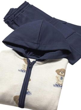 Chándal Mayoral 2 pantalones estampado azul bebé