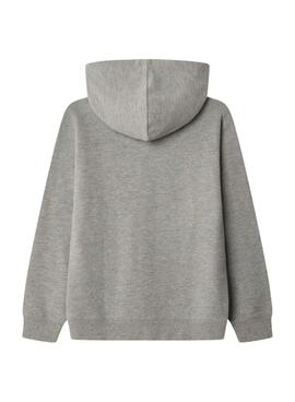Sudadera Pepe Jeans Art con capucha gris niño