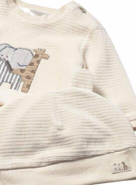 Chándal Mayoral 3 piezas pana beige para niño