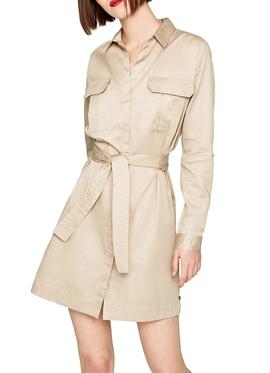 Vestido Pepe Jeans Maika Beige Mujer