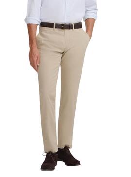 Pantalón chino Silbon Casual beige para hombre
