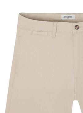 Pantalón chino Silbon Casual beige para hombre
