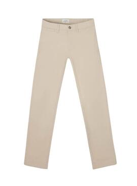 Pantalón chino Silbon Casual beige para hombre

