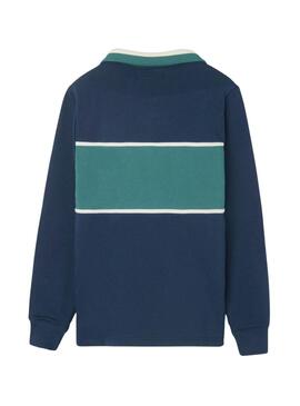 Sudadera Silbon Sports polo azul para hombre