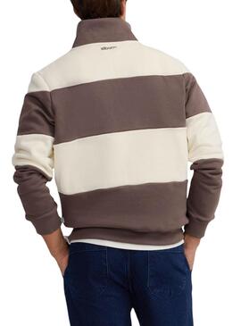Sudadera Silbon Rayas marrón y beige para hombre