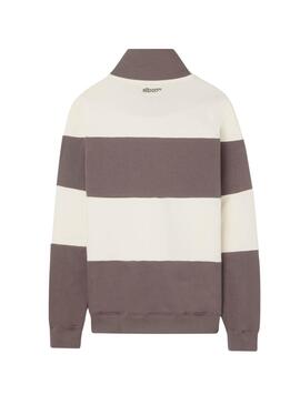 Sudadera Silbon Rayas marrón y beige para hombre