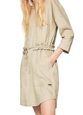 Vestido Pepe Jeans Pamela Beige Mujer