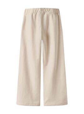 Pantalones anchos Name It Noriana beige para niña