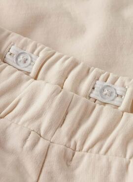 Pantalones anchos Name It Noriana beige para niña