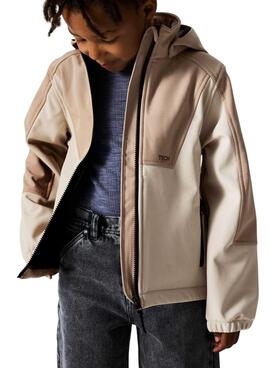 Cortavientos Name It Alfa08 Softshell beige niño