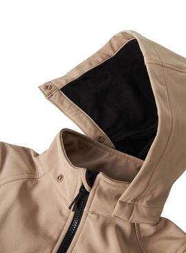Cortavientos Name It Alfa08 Softshell beige niño