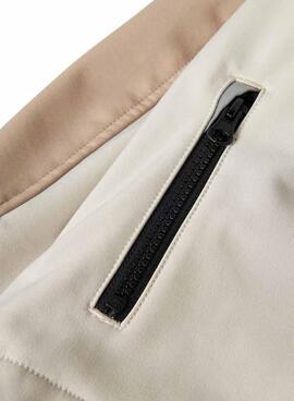 Cortavientos Name It Alfa08 Softshell beige niño