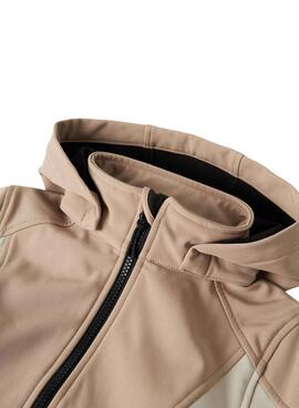 Cortavientos Name It Alfa08 Softshell beige niño