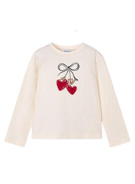 Camiseta Mayoral con coletero rojo para niña