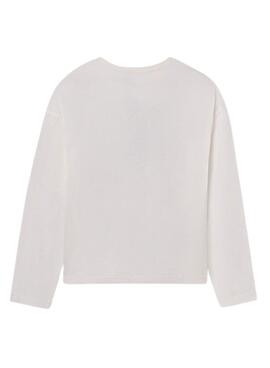 Camiseta Mayoral grafica blanca para niña