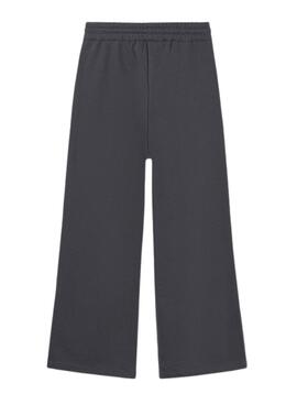 Pantalón Mayoral largo felpa wide leg gris niña