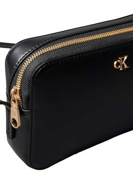 Bolso Calvin Klein cruzado logo monograma negro para mujer