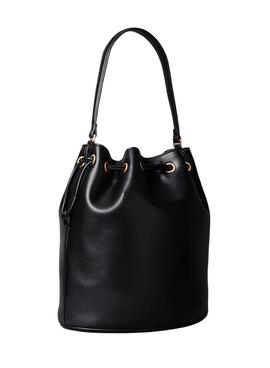 Bolso Calvin Klein Jeans Bucket monograma negro para mujer