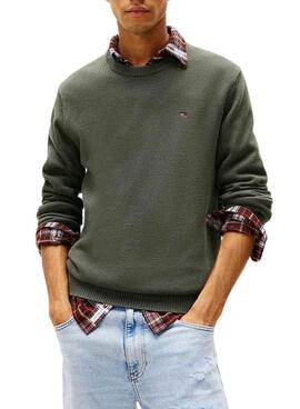 Jersey Tommy Jeans Essential slim verde para hombre