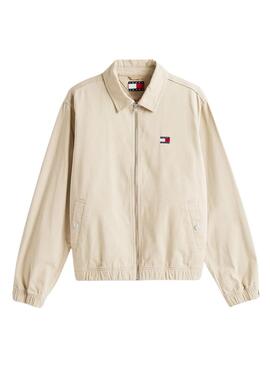 Chaqueta Tommy Jeans Essential Flag beige para hombre
