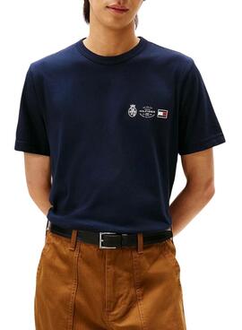 Camiseta Tommy Hilfiger Small Crest marino para hombre