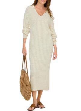 Vestido Only Tessa beige para mujer