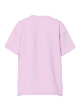Camiseta Pieces Alfi Positive rosa para mujer