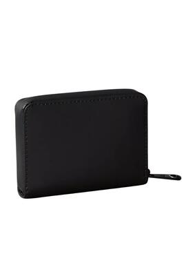 Cartera Calvin Klein Utility cremallera pequeña negra para mujer