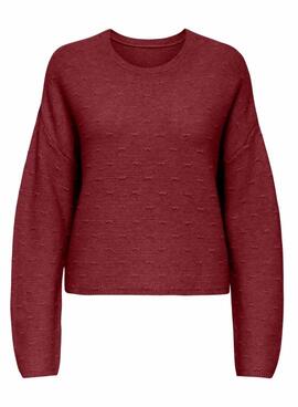 Jersey Only Katia granate para mujer