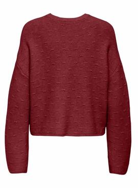Jersey Only Katia granate para mujer