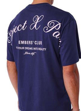 Camiseta Project x Paris Member's Club violeta para hombre
