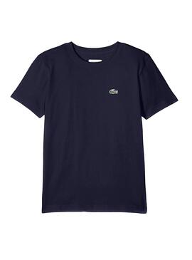 Camiseta Lacoste Basica Azul Niño