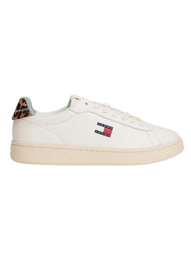 Zapatillas Tommy Jeans Archive 98 Leopard blanco para mujer