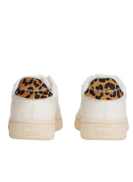 Zapatillas Tommy Jeans Archive 98 Leopard blanco para mujer