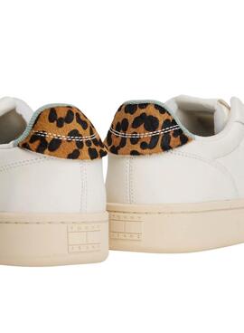 Zapatillas Tommy Jeans Archive 98 Leopard blanco para mujer