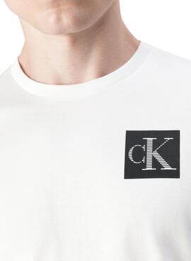 Camiseta Calvin Klein Gradient Monogram blanco para hombre