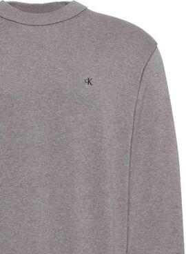 Jersey Calvin Klein Jeans gris de punto para hombre