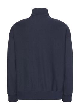 Sudadera Calvin Klein Monologo cremallera marino para hombre