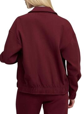 Chaqueta deportiva Puma T7 Relaxed granate para mujer