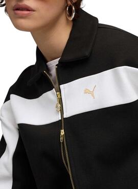 Chaqueta deportiva Puma T7 Relaxed negro para mujer