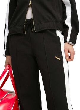 Pantalón Puma deportivo T7 acampanado negro para mujer