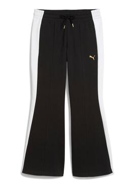 Pantalón Puma deportivo T7 acampanado negro para mujer