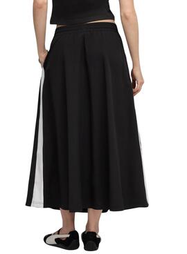 Falda Puma T7 woven midi negro para mujer